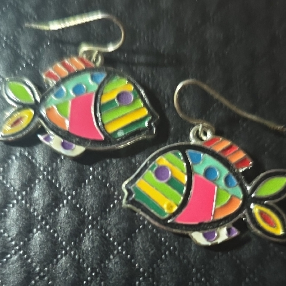Colorful Fish-Shaped Earrings